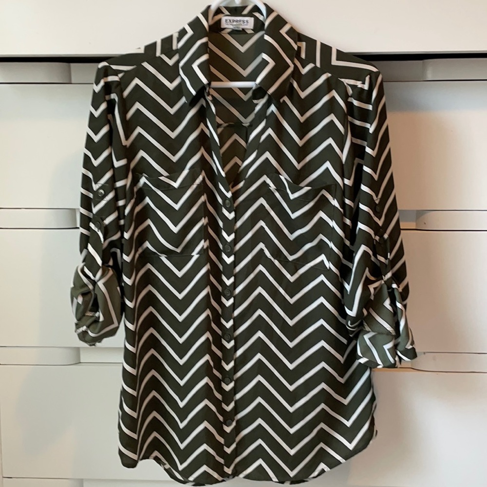 Express portofino Dark green striped